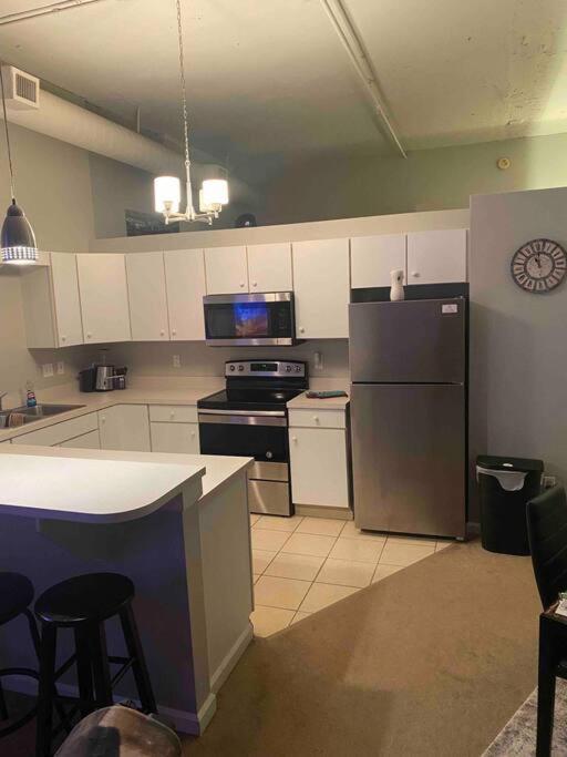 Apartment Downtown Cle Loft, River View, King Bed, Free Parking