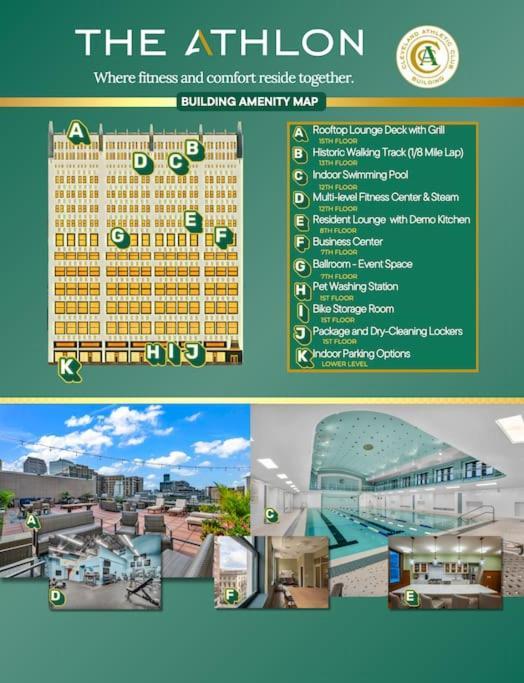 Apartment Chic 2-br Unit With Free Pool & Playhouse Square View 1103 Cleveland